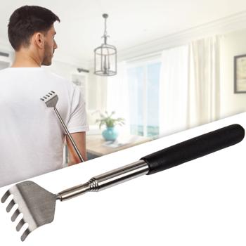 Praktischer Teleskop-Rückenkratzer (16-53cm): Ausziehbare Kratzhilfe mit gummiertem Griff. Einfache Linderung von Juckreiz & Verspannungen