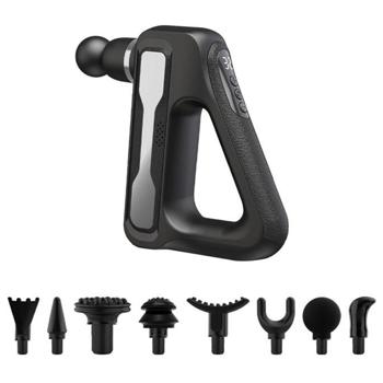 Preview: Massagepistole - Faszien- & Muskelmassage - Leistungsstarker High-Torque Motor mit leiser Gleittechnologie - 8 Aufsätze - 32 Frequenzstufen - USB aufladbar