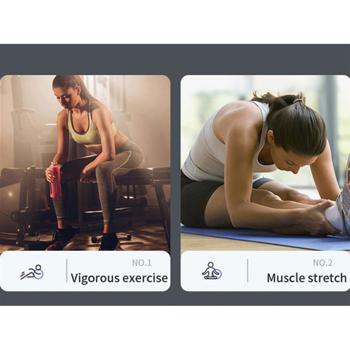 Preview: Massagepistole - Muskelentspannung & Faszienpflege mit 4 Aufsätzen - LCD-Anzeige, 32 Stufen, geräuscharm, 14.9x4.4x14.4cm