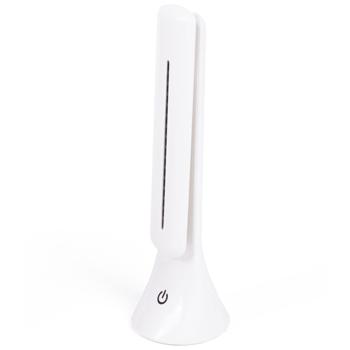 Preview: Schreibtischlampe Weiss - 200 Lumen Helligkeit mit Touchsensor für einfaches Anschalten - Modernes Design 7,5x24,8cm USB-Kabel