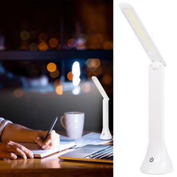 Schreibtischlampe Weiss - 200 Lumen Helligkeit mit Touchsensor für einfaches Anschalten - Modernes Design 7,5x24,8cm USB-Kabel
