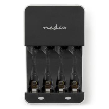 Preview: Effizientes und sicheres Ladegerät für 4 Akkus (AAA & AA) – mit LED-Statusanzeige, schnelles Laden, kompakt & ideal für Haushalt, Büro & unterwegs