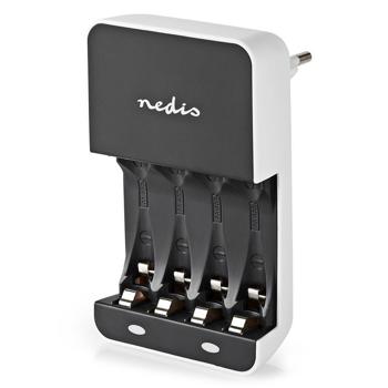 Effizientes und sicheres Ladegerät für 4 Akkus (AAA & AA) – mit LED-Statusanzeige, schnelles Laden, kompakt & ideal für Haushalt, Büro & unterwegs