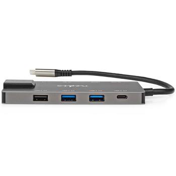 Preview: 10-in-1 USB-C Dockingstation - HDMI 4K@60Hz - RJ45 Gigabit Ethernet - 3x USB-A, 1x USB-C +PD (100W) & CardReader - PC/Mac kompatibel