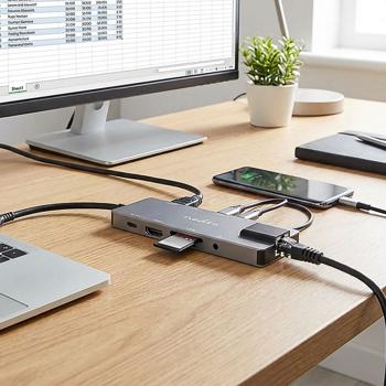 10-in-1 USB-C Dockingstation - HDMI 4K@60Hz - RJ45 Gigabit Ethernet - 3x USB-A, 1x USB-C +PD (100W) & CardReader - PC/Mac kompatibel