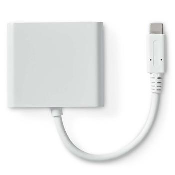 Preview: USB-C Multiport Adapter mit 4K HDMI & schnellem USB-A: Weisser USB-C Hub (5 Gbps) für Notebook, Tablet & Smartphone – vielseitig & leistungsstark