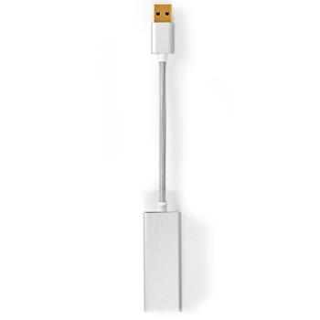 Preview: Ethernet Internetadapter - stabile Netzwerkverbindung 1 Gbit/s für PC, Notebook & Laptop - USB 3.2 LAN Adapter - Plug & Play - vergoldet, Aluminium