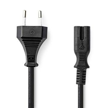 Preview: Netzkabel Stromkabel 1m - 2-poliger Typ C Eurostecker - IEC-320-C7 für PS5/PS4/Xbox Konsolen & Haushaltsgeräte - Kupferleiter - universeller Ersatz