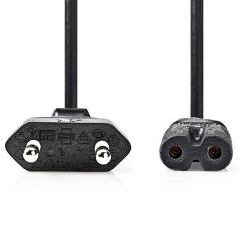 Netzkabel Stromkabel 1m - 2-poliger Typ C Eurostecker - IEC-320-C7 für PS5/PS4/Xbox Konsolen & Haushaltsgeräte - Kupferleiter - universeller Ersatz