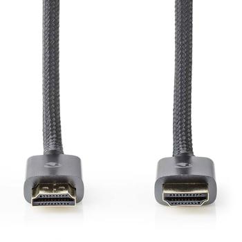 Preview: High-Speed HDMI Kabel, 2m - 4K UHD mit Ethernet (18Gbps), vergoldete Kontakte für optimale Signalübertragung - schwarz, robust und leistungsstark