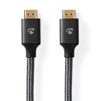 Premium Ultra High Speed HDMI Kabel, 2m, schwarz, bis 8K, bis zu 48 Gbps, vergoldete Kontakte, perfekt abgeschirmt für beste Signalqualität