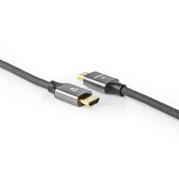 Preview: Premium Ultra High Speed HDMI Kabel, 2m, schwarz, bis 8K, bis zu 48 Gbps, vergoldete Kontakte, perfekt abgeschirmt für beste Signalqualität