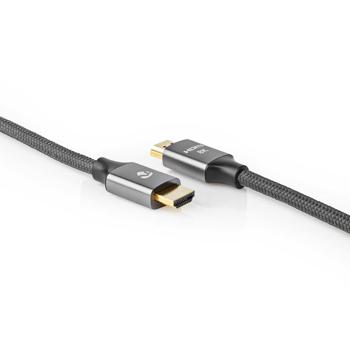 Preview: Premium 8K HDMI Kabel, 3 Meter, 48 Gbit/s, Ultra High Speed, gun metal grau, für ultimative Heimkino-Erlebnisse