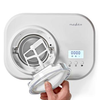 Preview: Vollautomatische Eismaschine, Ice Maker, 1 Liter, 100 W, LCD Display, starker Kühlkompressor für perfektes Glace