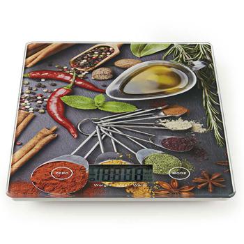 Preview: Moderne Digitale Küchenwaage (14x1,5x19,5cm) aus Glas – Batteriebetrieben, bis 5kg – Stilvolles Design & Präzision für jede Küche