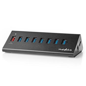 7-Port USB 3.0 Hub - Für PC/Laptop, Smartphones, Drucker & Festplatten - 5 Gbit/s - Überspannungsschutz - Aluminium - Windows/Mac OS - Plug & Play