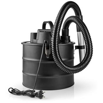 Preview: Effizienter 800W Aschesauger mit HEPA-Filtersystem, schwarz, 18 Liter Metall – Gründliche Reinigung für Kamin, Grill und Ofen