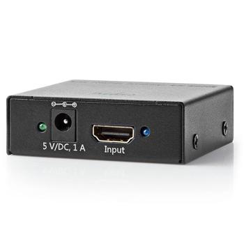 Preview: Leistungsstarker 1 zu 2 HDMI Splitter: Verteilt Ultra HD HDMI Signale auf zwei HD-Bildschirme, schwarz, erstklassige Signal-Qualität