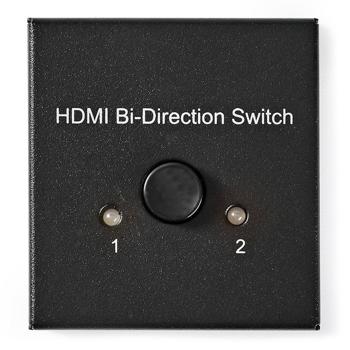 Preview: 4K HDMI Switch mit Splitter-Funktion, 2-Port, Anthrazit – Flexible Schaltung für nahtlose Ultra HD Erlebnisse