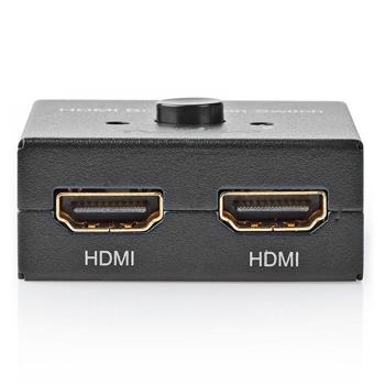 Preview: 4K HDMI Switch mit Splitter-Funktion, 2-Port, Anthrazit – Flexible Schaltung für nahtlose Ultra HD Erlebnisse