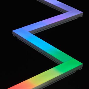 Preview: Modulare LED-Lichtleisten, 6 Stück, 44 Szenen, WiFi, App-Steuerung: 10W, erweiterbar, Musiksynchronisation, für kreative Lichtstimmungen