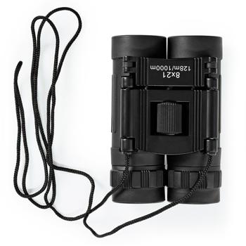 Preview: Kompaktes Fernglas 8x21 Dachkantprisma - Ideal für Wandern, Reisen & Outdoor - 128m Sichtfeld - Robust mit Dioptrienkorrektur, inkl. Tasche - 141g