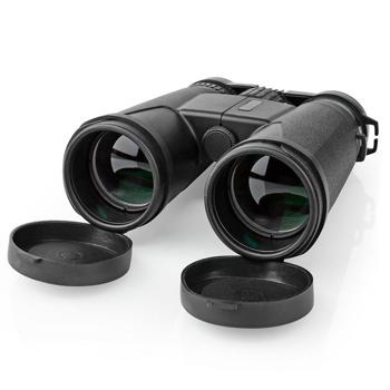 Preview: Kompaktes 10x42 Fernglas mit Dachkantprisma & Tasche – 96m Sichtfeld, schwarz – Für klare Sicht bei jeder Outdoor-Aktivität