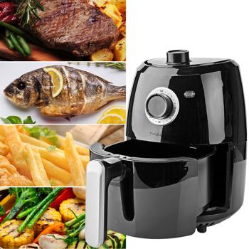 Kompakte Heissluftfritteuse 2,4L – Air Fryer mit Timer & Temperaturregler – 1000W, fettarmes Frittieren, knusprige Ergebnisse & einfache Reinigung