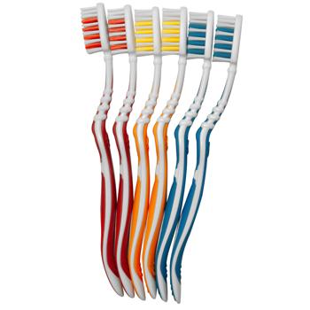 Preview: Zahnbürsten 12er-Set - 3 verschiedene Farben für optimale Mundhygiene & gesunde Zähne - Hochwertiger Vorratspack für Familie & Reisen - Hygienisch