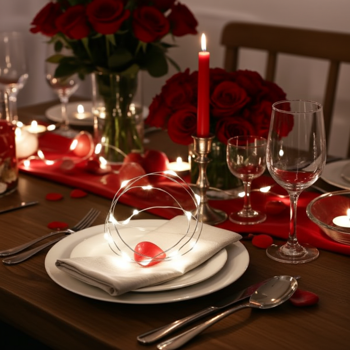 Preview: Lichter Silberdraht - Indoor Deko mit 20 hell-weissen LEDs - Batteriebetrieben 1,5V - 95 cm Länge - Dünne Lichterkette für Weihnachtsschmuck & ganzjährige Romantik