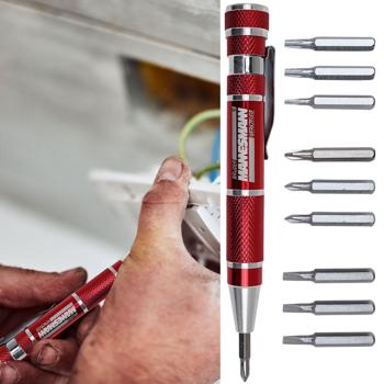 9in1 Feinmechaniker Schraubendreher - Präzisions-Bits aus extra hartem Chrom-Vanadium-Stahl - Präzise, robust, ideal für Elektronik & Reparaturen