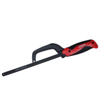 Robuste 300mm Metallsäge - Langlebiges Sägeblatt, rutschfester Handgriff (schwarz-rot) – Handsäge für anspruchsvolle Metallarbeiten