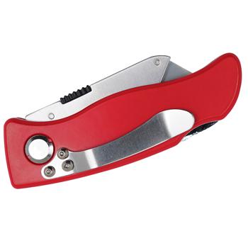 Preview: Klappbares Cuttermesser mit Gürtelclip + 5 Ersatzklingen: Superscharf, sicher, robust - Ideal für Handwerk, Hobby, Outdoor