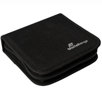 Archivierungsmappe CD-DVD-Mappe für 24 Disks - Sicherer Schutz vor Kratzern & Schmutz für Unterwegs & Zuhause - Robustes Nylon schwarz