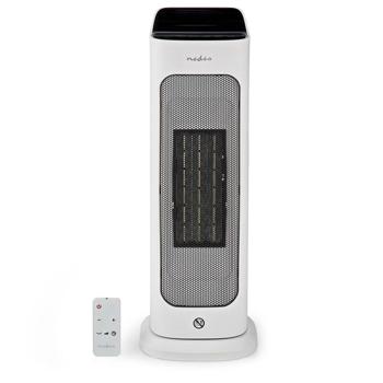 Preview: Intelligenter Keramik-PTC Heizlüfter, Turm, mit App-Funktion, Touch-Display, Thermostat, 2 Stufen, weiss/grau. Komfortable & sichere Wärme