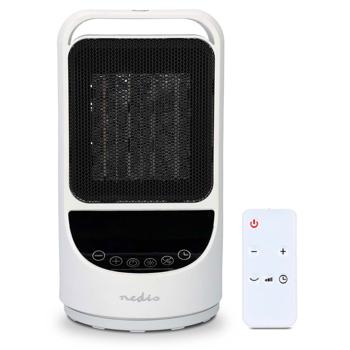 Preview: Smarter Wi-Fi Keramik Heizlüfter, 1500W, Oszillation, 2 Wärmestufen, weiss/schwarz - App Steuerung - Effektive Wärme für Ihr Zuhause