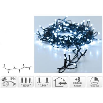 Preview: LED-Lichterkette mit Timer – 80 LEDs, 8 Leuchtfunktionen, 3 m Länge, warmweiss, IP44, für Innen & Aussen, stimmungsvoll & energiesparend