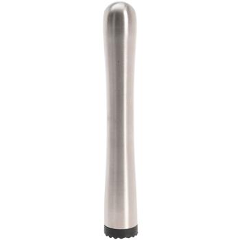 Preview: Cocktail-Stampfer Edelstahl - Professioneller Stössel für Mojitos & Caipirinhas - Ideal zum Zerkleinern von Früchten & Eiswürfeln - Ø 2,5 x H 17 cm