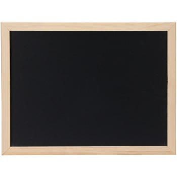 Preview: Tafel mit Holzrahmen 30 x 23 cm – inkl. 4 Kreidestücke & Schwamm – klassisch, robust & ideal für Notizen, Zeichnungen oder als Lern- & Spieltafel