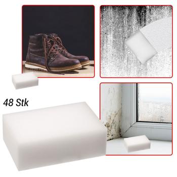 48er Vorteilspack Schmutzradierer - Hocheffektiver Reinigungsschwamm für Küche, Wohnzimmer & Möbel - Melamin-Schaum, 9x6x3 cm - Ohne Chemie
