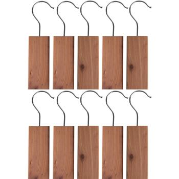 Natürlicher Mottenschutz mit Zedernholz im 10er-Set: Effektive Zedernholz-Blöcke zum Schutz für Kleidung und Lebensmittel in Schränken und Schubladen