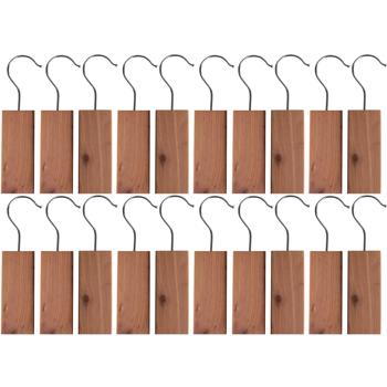 XXL-Packung Zedernholz-Mottenschutz (20 Stück): Natürliche Zedernholz-Blöcke für Kleiderschrank, Küche & Vorratsschrank – effektive Mottenabwehr