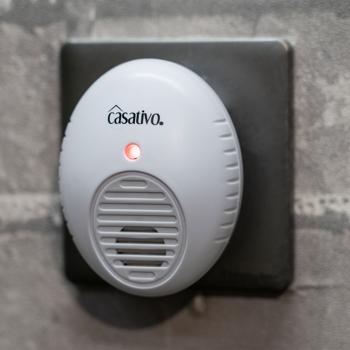 Preview: 3er-Spar-Set Hocheffektiver Ultraschall-Insektenvertreiber für die Steckdose, weiss, bis 47 m², gegen Fliegen, Mücken, Moskitos, Spinnen, Ameisen  