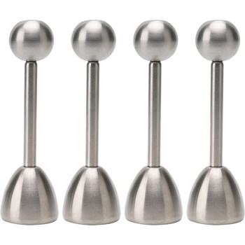 4er-Set Eierköpfer aus Edelstahl, praktischer Eieröffner für harte und weiche Eier, ohne Zersplittern, spülmaschinen-geeignet