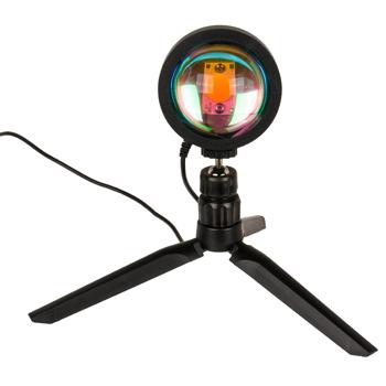 Preview: Sonnenuntergang Lampe 7W LED Stimmungslicht Sunset - Romantische Atmosphäre Schlafzimmer Wohnzimmer - Farbverlauf Orange Rot Blau Lila - Höhe 29 cm