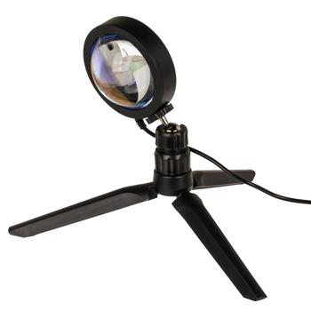 Preview: Sonnenuntergang Lampe 7W LED Stimmungslicht Sunset - Romantische Atmosphäre Schlafzimmer Wohnzimmer - Farbverlauf Orange Rot Blau Lila - Höhe 29 cm