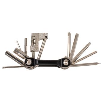 Preview: Fahrrad Multitool - 11 Funktionen für Reparaturen unterwegs - Robuste Metall-Werkzeuge inkl. Schraubendreher & Sechskantschlüssel (2-8mm) 7.5x4.5x2.5cm