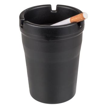 Preview: Rauchfreier Aschenbecher schwarz – 10 x 8 cm – geruchsreduzierend & stilvoll – ideal für Innenräume, rauchfreie Umgebung & saubere Luft