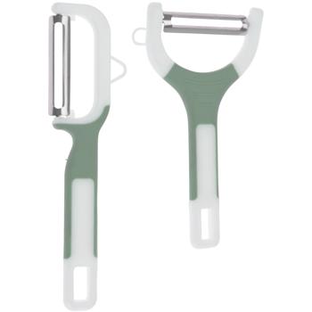 Schäler 2er-Set - müheloses Schälen von Gemüse, Kartoffeln, Spargel - scharfe Klingen, rutschfester Griff - Langlebig, stabil, vielseitig