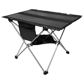 Preview: Faltbarer Solar-Campingtisch (20W): USB-A & USB-C Anschlüsse, 60,8x40,5 cm, schwarz - Mobile Stromversorgung für Outdoor-Abenteuer